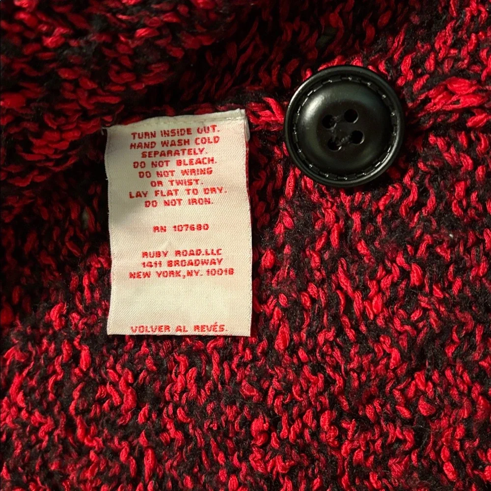 Ruby Rd Marled One Button-Front Cardigan - Picture 8 of 11